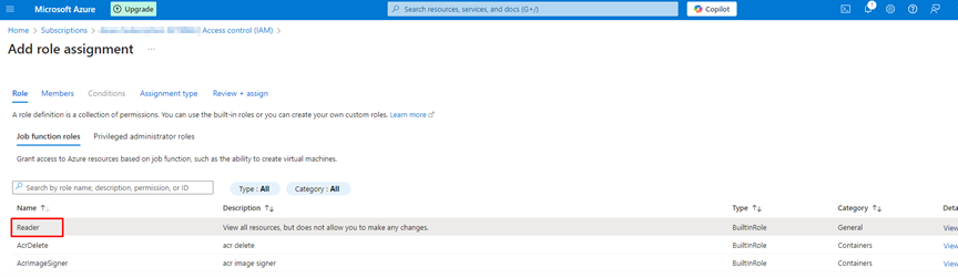 Step 4: Assign Reader Role