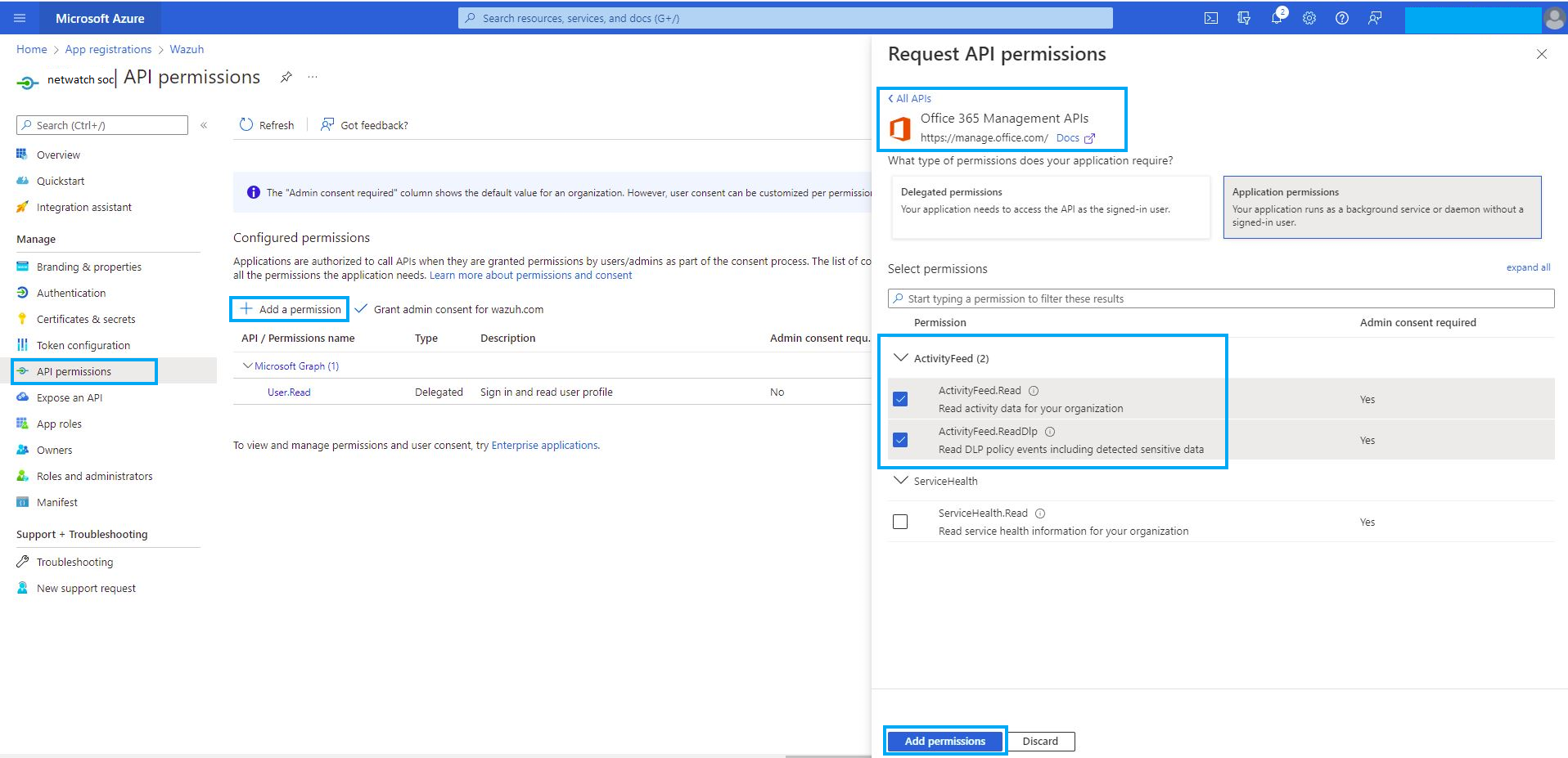 API Permissions
