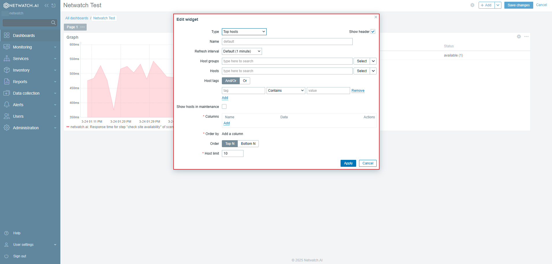 Step 3: Configure Widget Settings