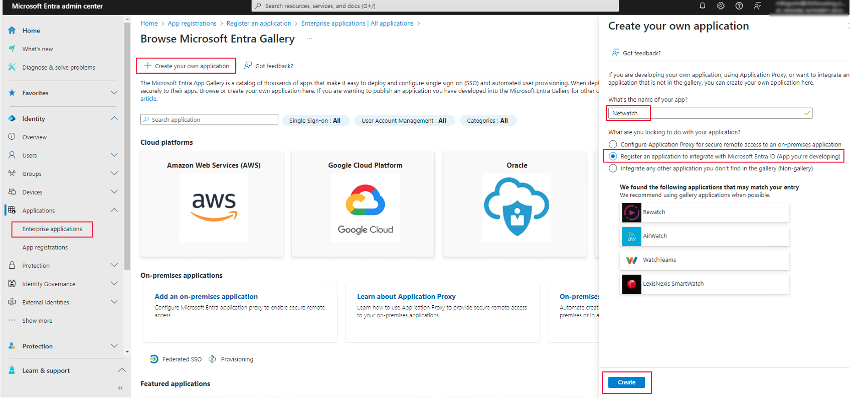 Step 2: Create Enterprise Application