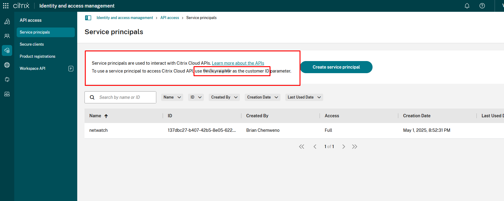 Create Service Principal