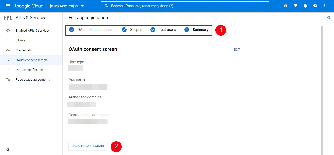 Step 5: Complete Consent Setup