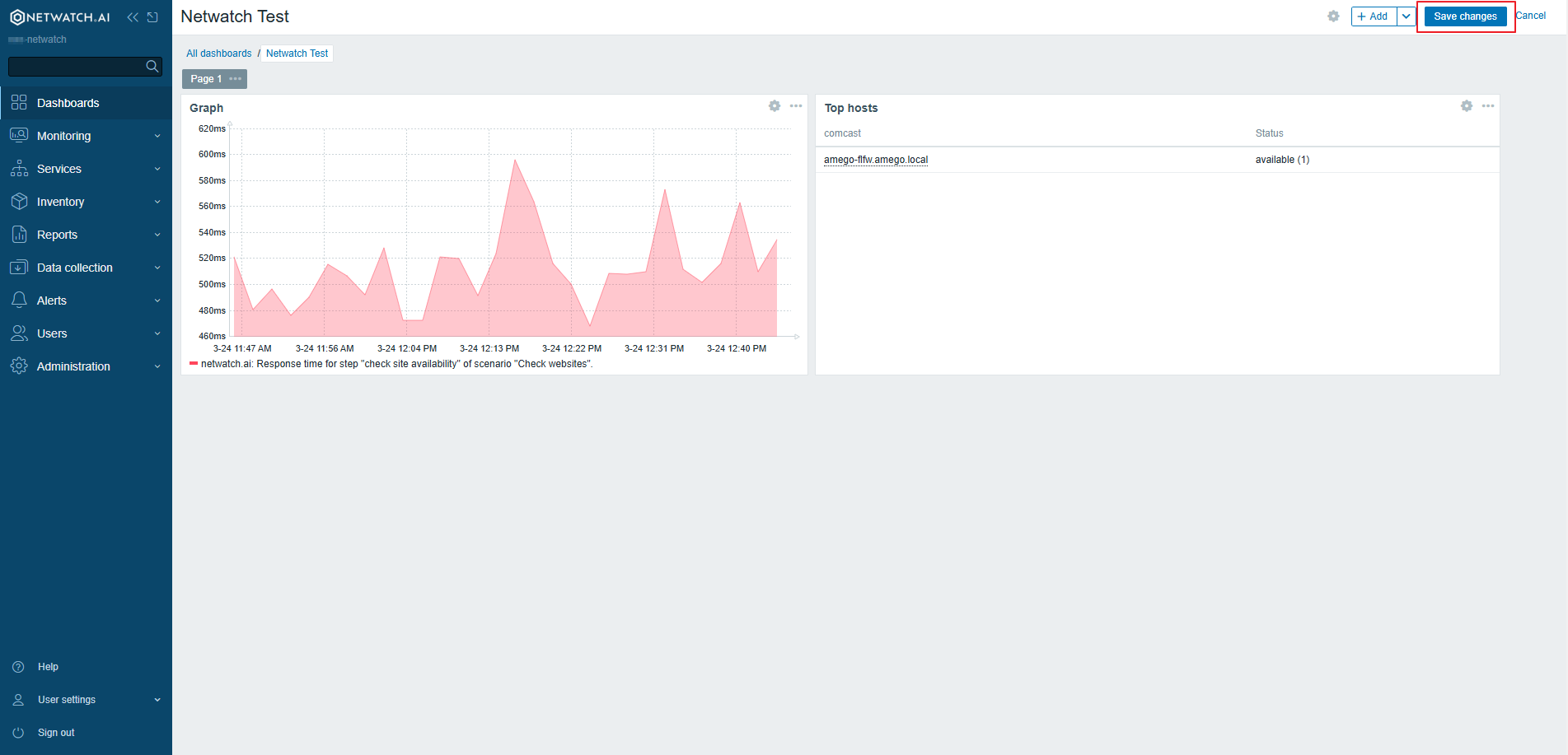 Step 4: Save the Dashboard