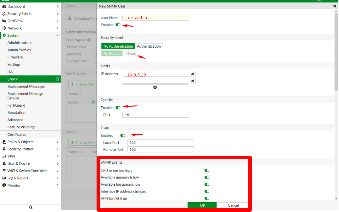 Step 2: Create SNMP User